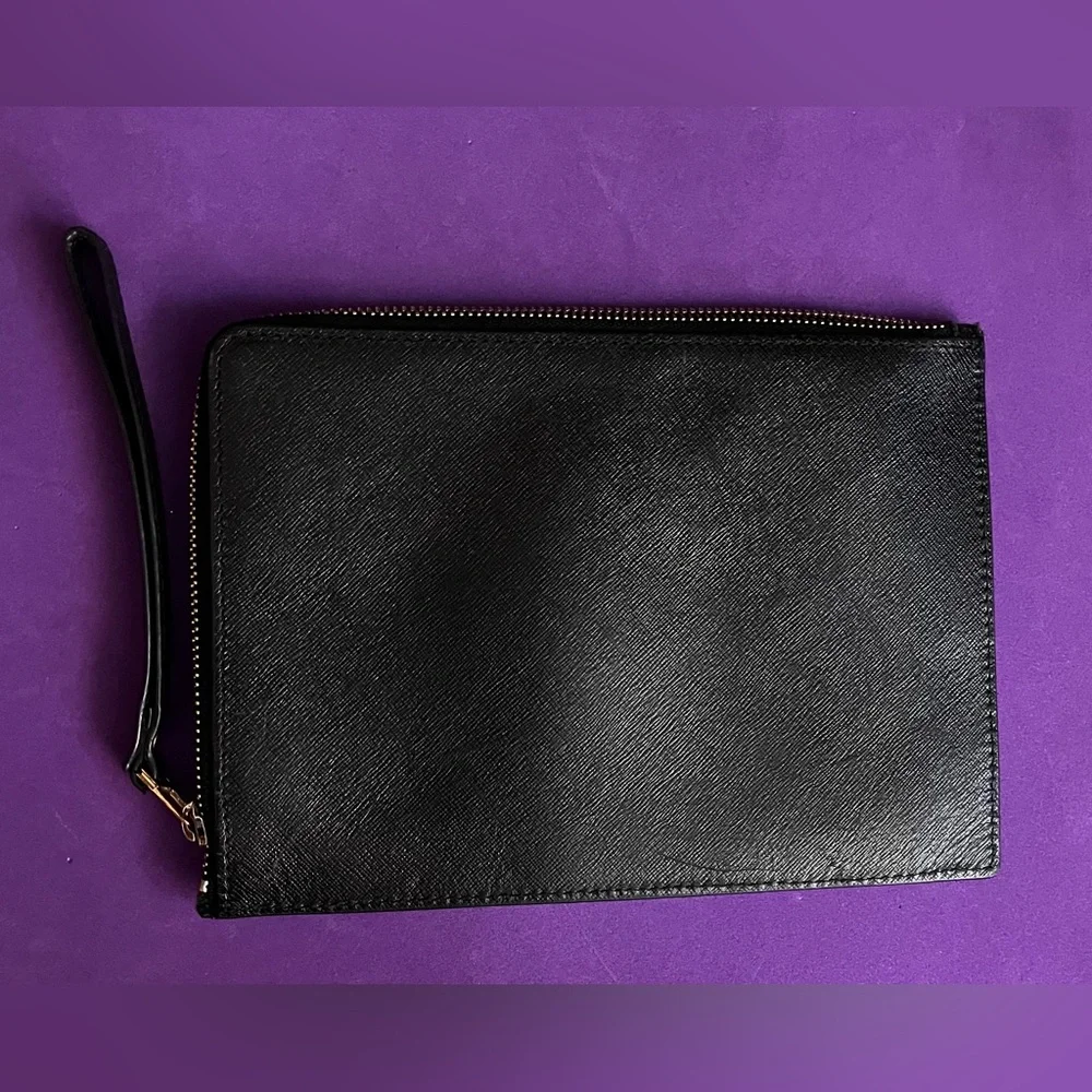 Barney New York Saffiano Leather Clutch Wristlet